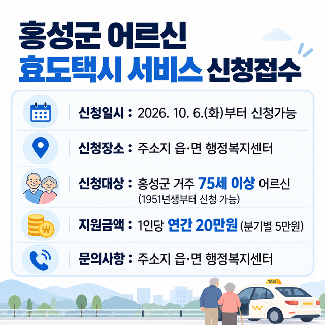 1. 홍성군, ‘충·효·예’ 가치 담은 효도택시 신청 접수 눈길.jpg