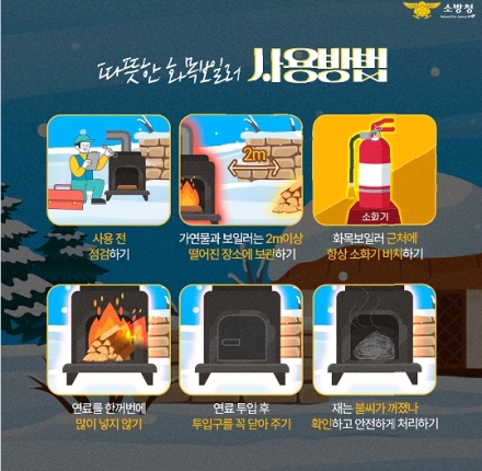 당진소방서, 겨울철 화목보일러 화재 잇따라...안전수칙 준수 당부