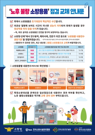 당진소방서, 노후·불량 소방용품 점검·교체 안내
