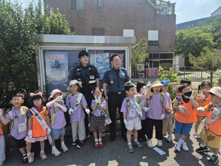 서산경찰서 성연파출소, 유치원 원생 80명 초청 교통안전 교육 시행!