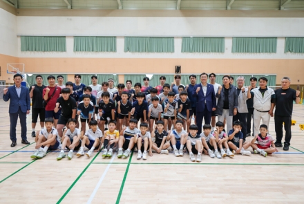 김기재 당진시장, 당진시청 배드민턴단 합동훈련 현장 방문