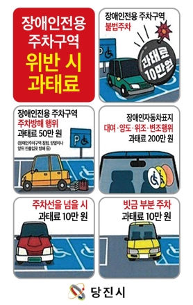 당진시, 장애인전용주차구역 이용 수칙 준수 당부