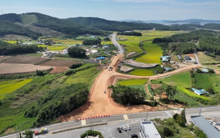 서산시, 기은~오지 연결도로 공정률 70% ‘2027년 준공 순항’