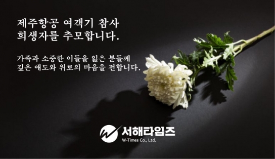 제주항공 여객기 참사 희생자를 추모합니다.