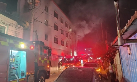 서산 모텔 화재로 1명 사망·17명 부상...