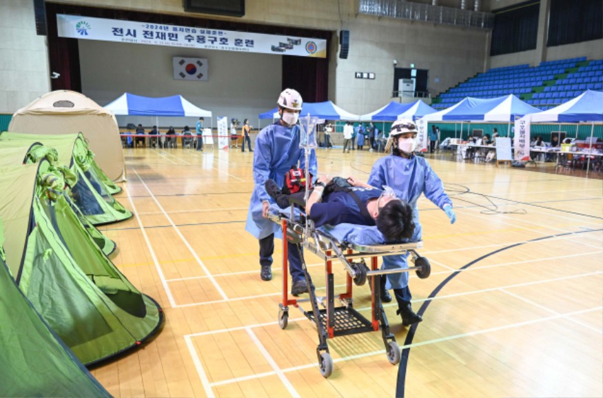 22일 (홍성군, 전재민 수용구호 실제훈련 실시) 2.jpg
