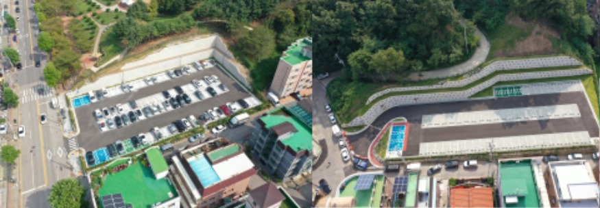 3.안산시, 관내 2개 동에 노외주차장 145면 조성 완료… 주차 불편 해소(왼쪽부터 본오동 723번지, 사동 1466-4번지 일원).jpg